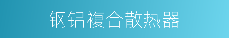 钢铝複合散热器的同义词