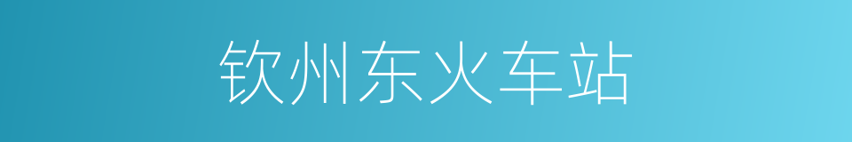 钦州东火车站的同义词