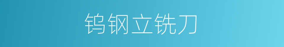 钨钢立铣刀的同义词