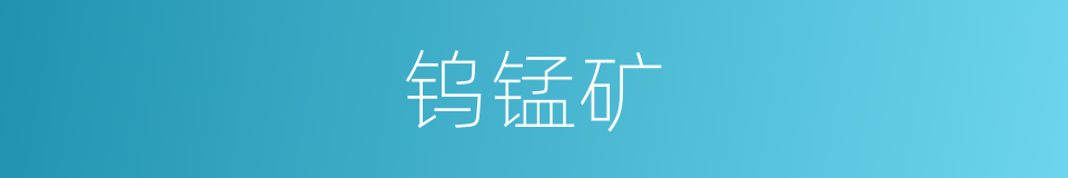 钨锰矿的同义词