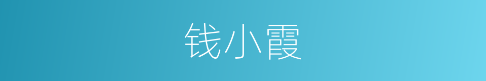 钱小霞的同义词