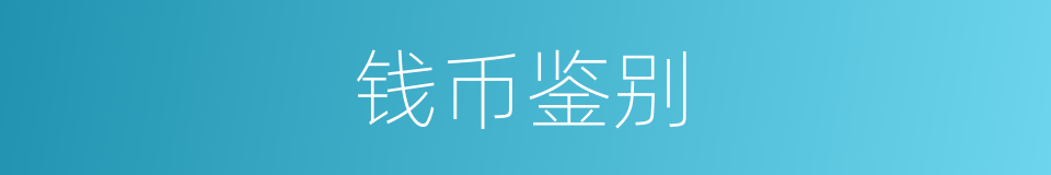 钱币鉴别的同义词