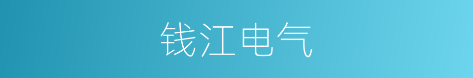 钱江电气的同义词