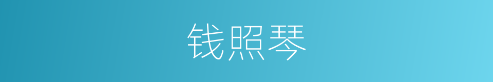 钱照琴的同义词