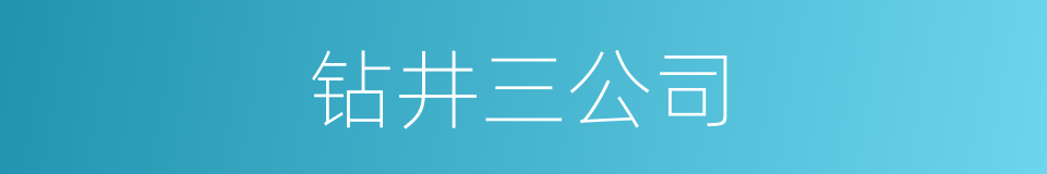 钻井三公司的同义词