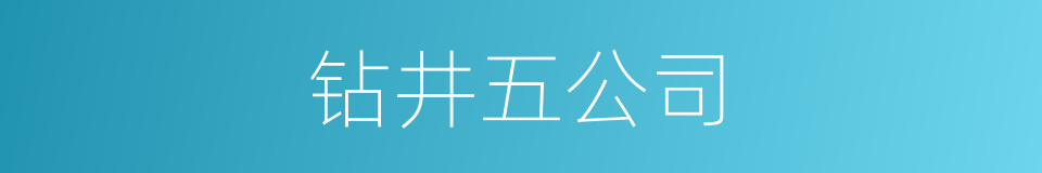 钻井五公司的同义词