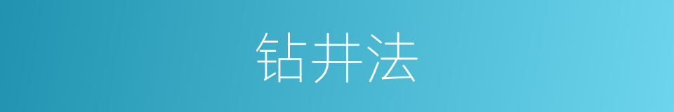 钻井法的同义词