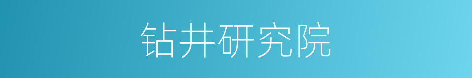 钻井研究院的同义词