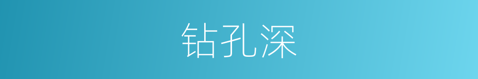 钻孔深的同义词