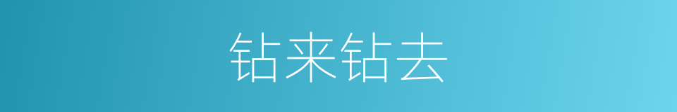 钻来钻去的意思