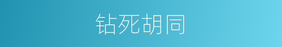 钻死胡同的同义词
