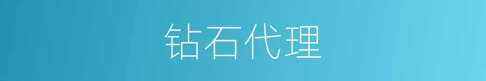 钻石代理的同义词