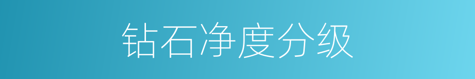 钻石净度分级的同义词