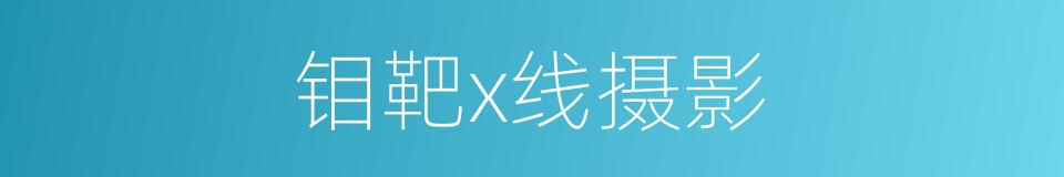 钼靶x线摄影的同义词