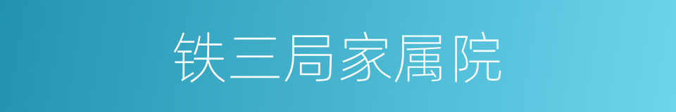 铁三局家属院的同义词