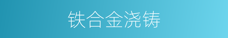 铁合金浇铸的同义词