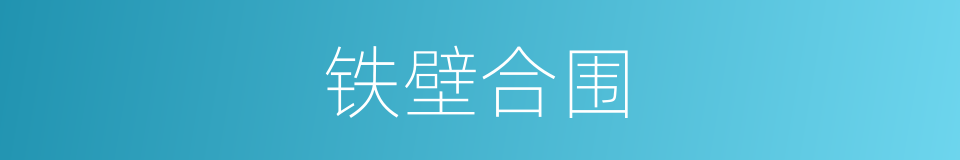 铁壁合围的同义词