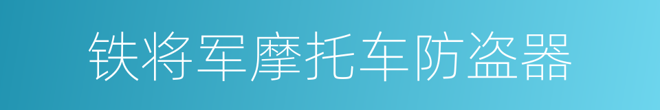 铁将军摩托车防盗器的同义词