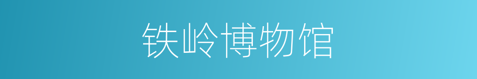 铁岭博物馆的同义词