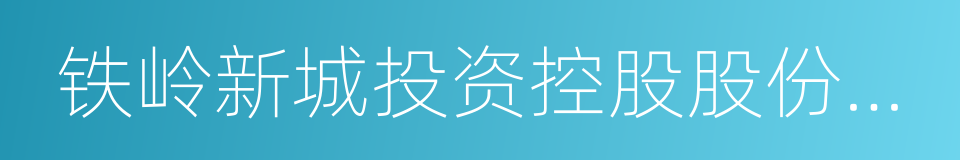 铁岭新城投资控股股份有限公司的同义词