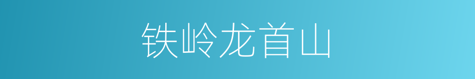 铁岭龙首山的同义词