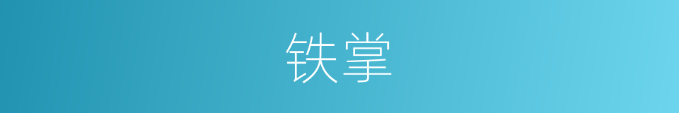铁掌的意思