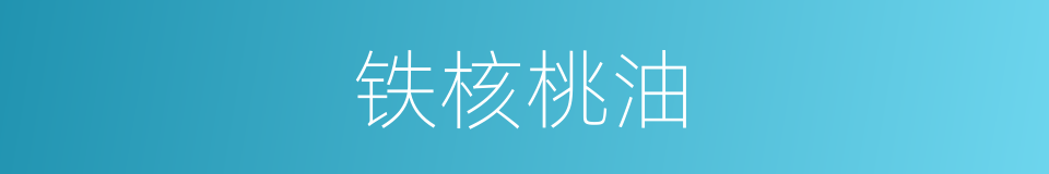 铁核桃油的同义词