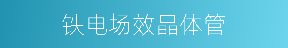 铁电场效晶体管的同义词