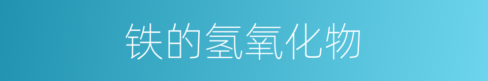 铁的氢氧化物的同义词