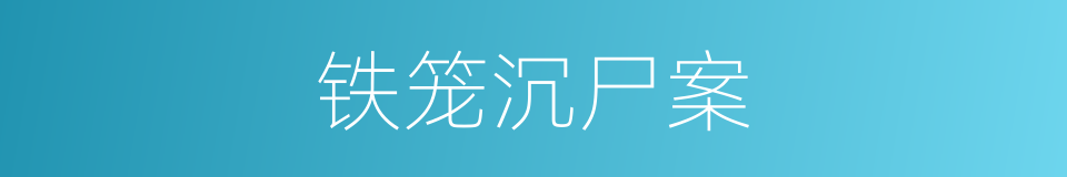 铁笼沉尸案的同义词