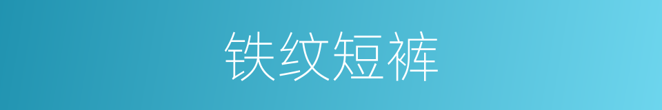 铁纹短裤的同义词