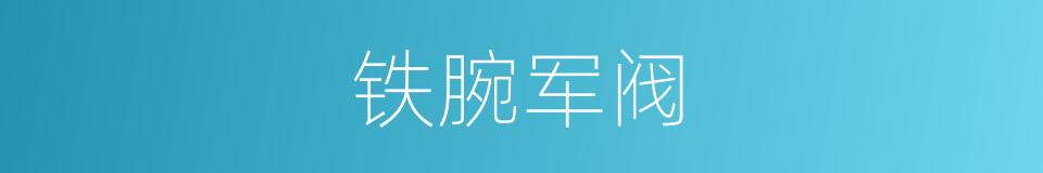 铁腕军阀的同义词