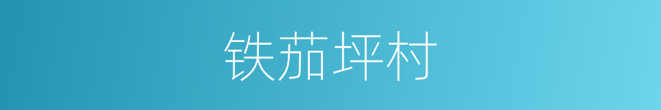 铁茄坪村的同义词