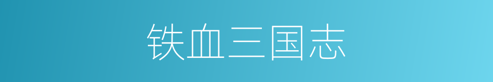 铁血三国志的同义词