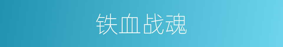 铁血战魂的同义词