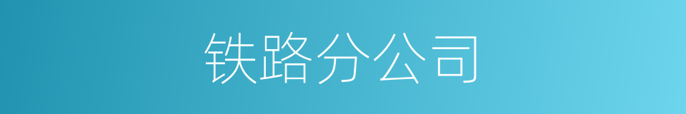 铁路分公司的同义词