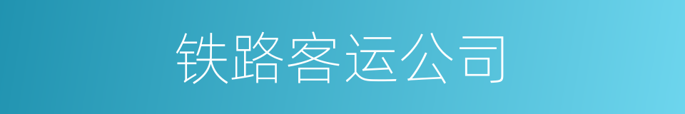 铁路客运公司的同义词