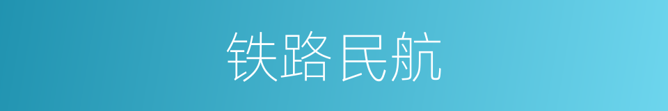 铁路民航的同义词
