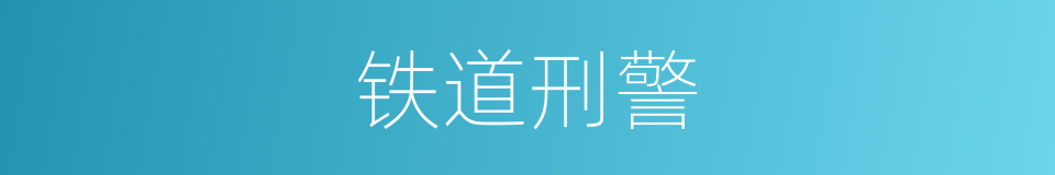 铁道刑警的同义词