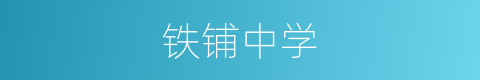 铁铺中学的同义词