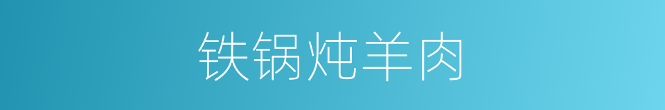 铁锅炖羊肉的同义词