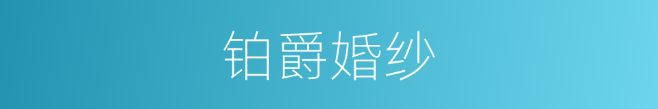 铂爵婚纱的同义词