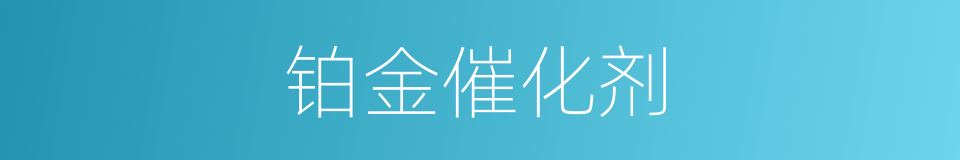 铂金催化剂的同义词