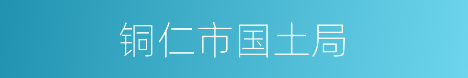 铜仁市国土局的同义词