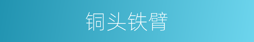 铜头铁臂的意思