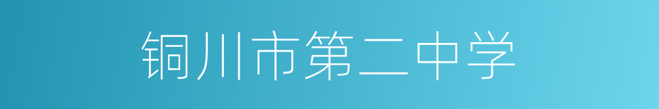 铜川市第二中学的同义词