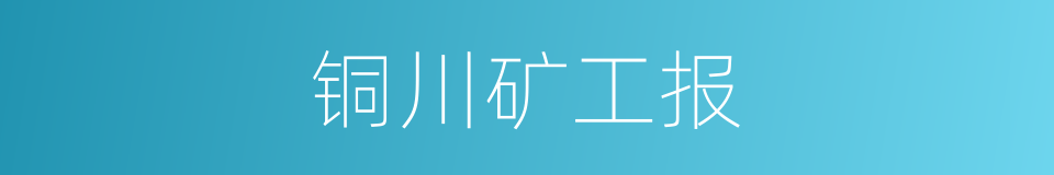 铜川矿工报的同义词