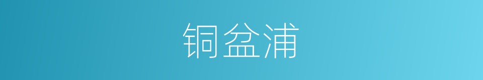 铜盆浦的同义词