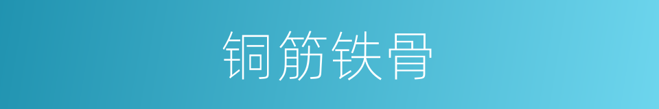 铜筋铁骨的意思