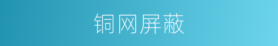 铜网屏蔽的同义词